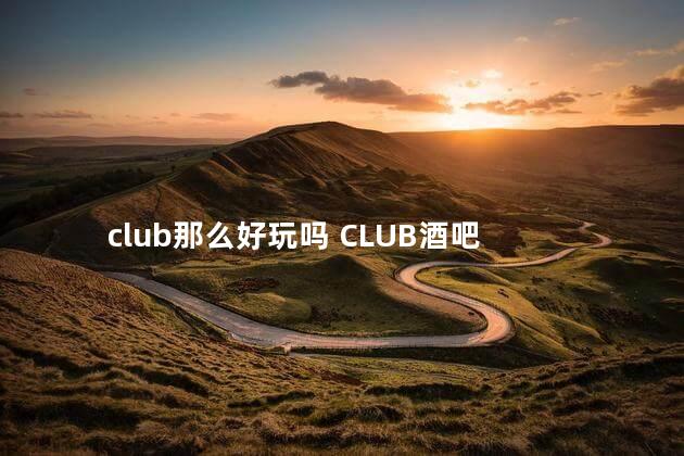 club那么好玩吗 CLUB酒吧